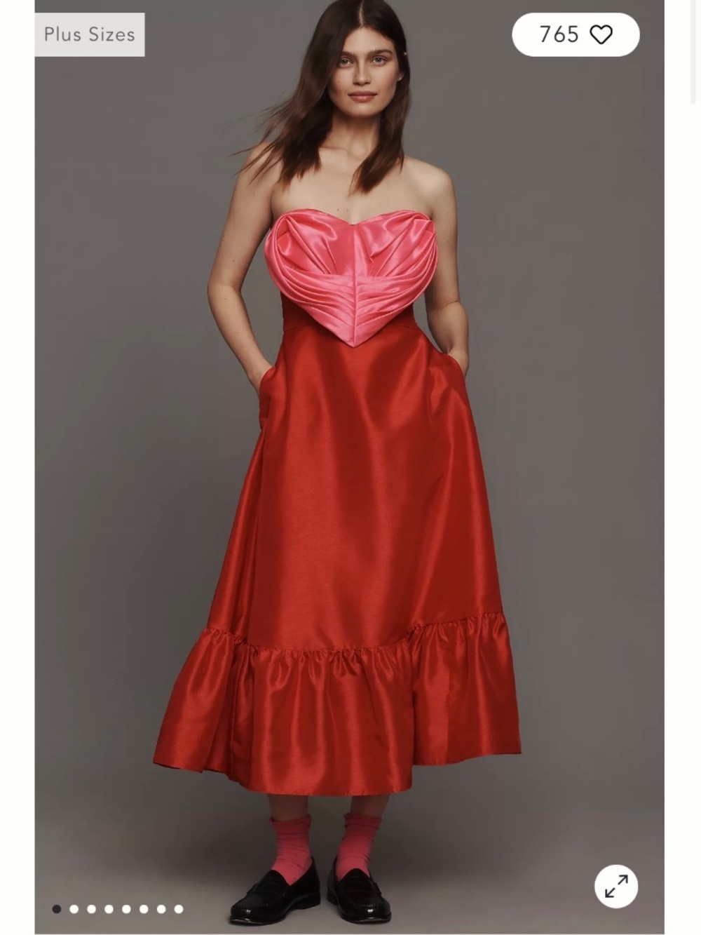 Hutch Strapless Heart Maxi Dress